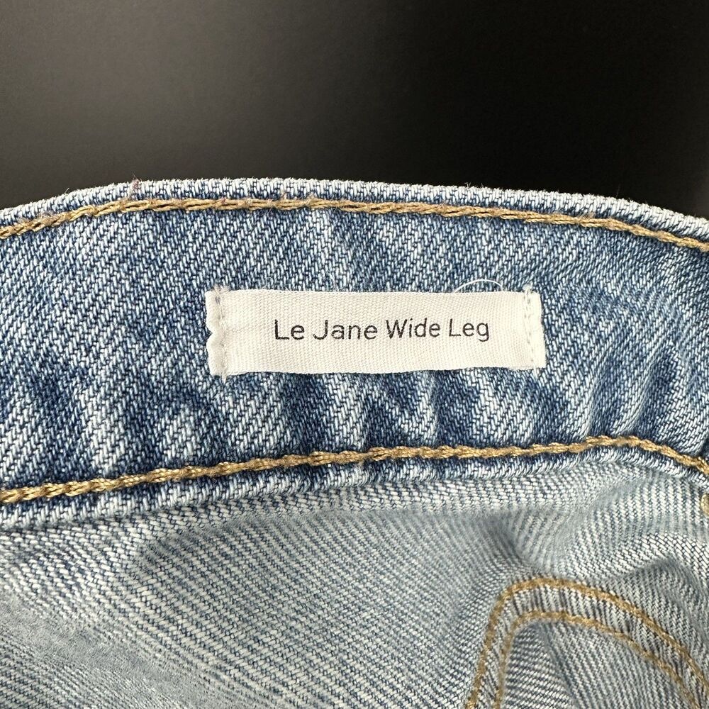 FRAME Le Jane Wide Leg Jeans Varsity Blues Size 32 - Picture 6 of 11